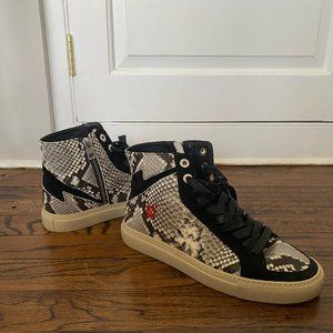 Zadig & Voltaire Women's ZV1747 High Flash Wild High Top Snake Embossed Leather